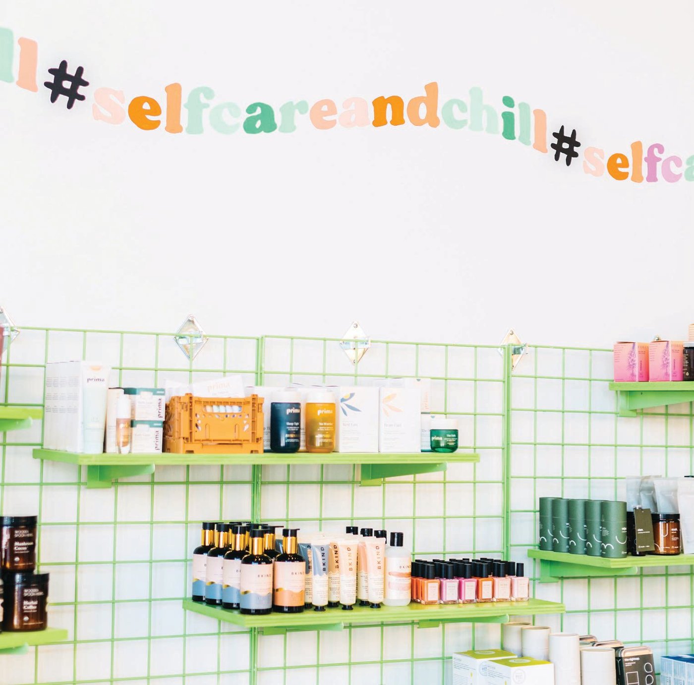 Pamper yourself with products at the new wellness shop in the Heights. PHOTO COURTESY OF BRAND