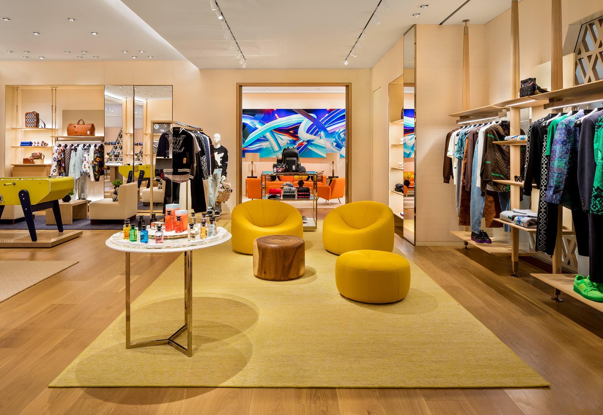 Louis Vuitton Houston menswear store interior