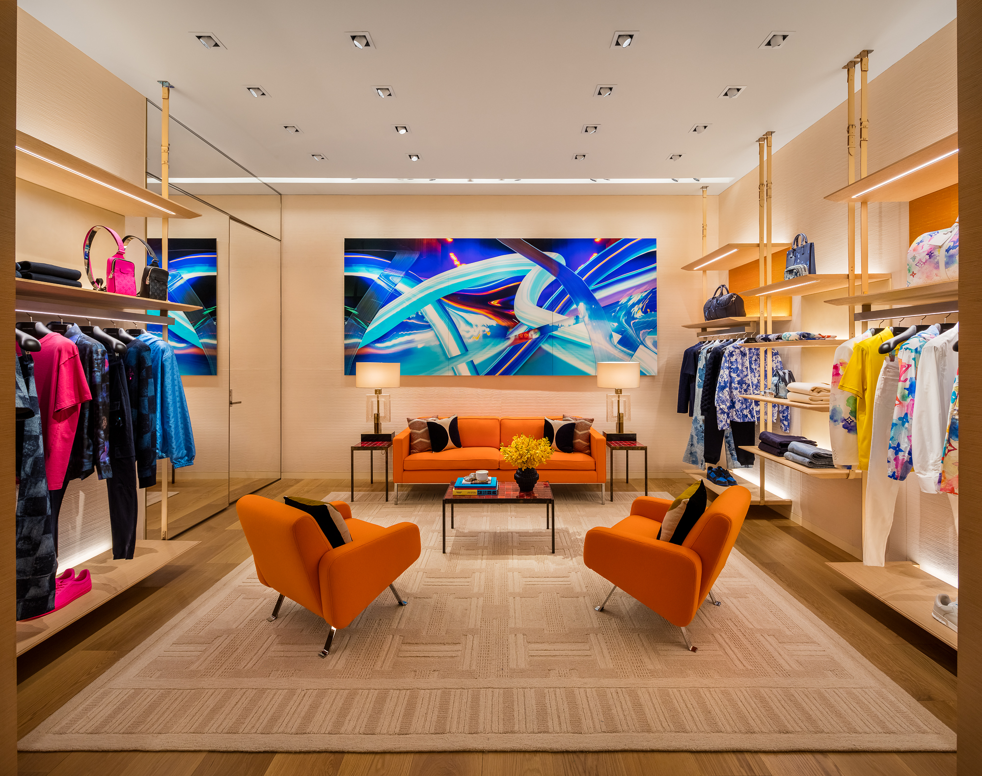 Louis Vuitton Houston menswear store interior